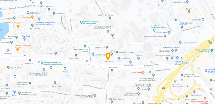 Карта офиса в Днепре